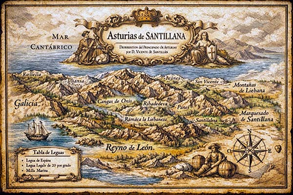 Recreación de la Asturias de Santillana
