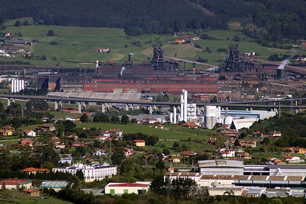 Factoría de Arcelor Mittal en Veriña en Gijón