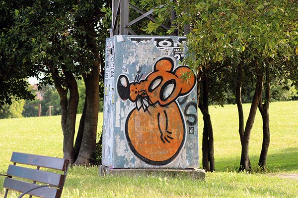 Arte urbano en el parque de Los Pericones en Gijón