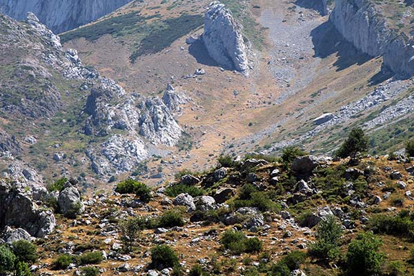 Vista de una braña asturiana