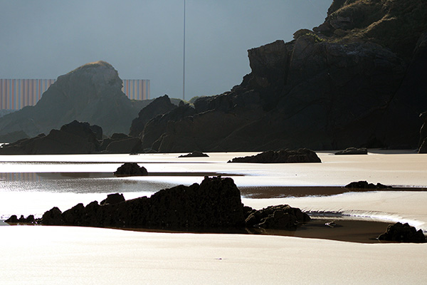 Playa de Peñamaría al borde de la ría de Aboño en Asturias