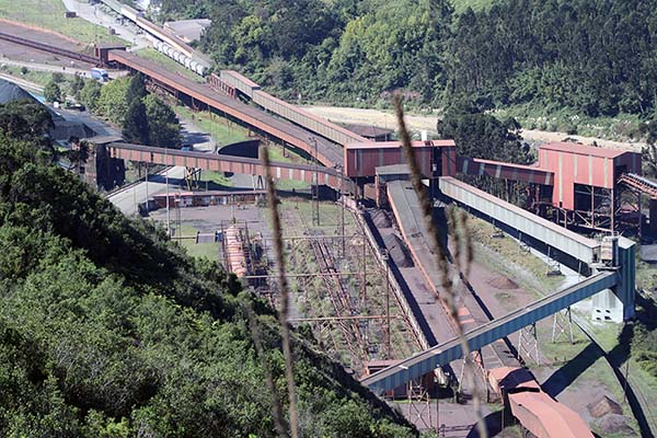Red de distribución del carbón hacia Arcelor Mittal en Aboño