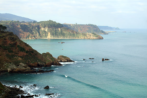 Costa verde asturiana, vista hacia el oeste