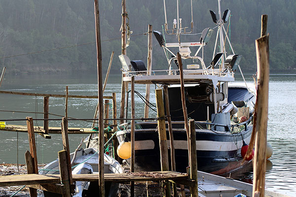 Embarcadero en El Castillo en Soto del Barco en Asturias